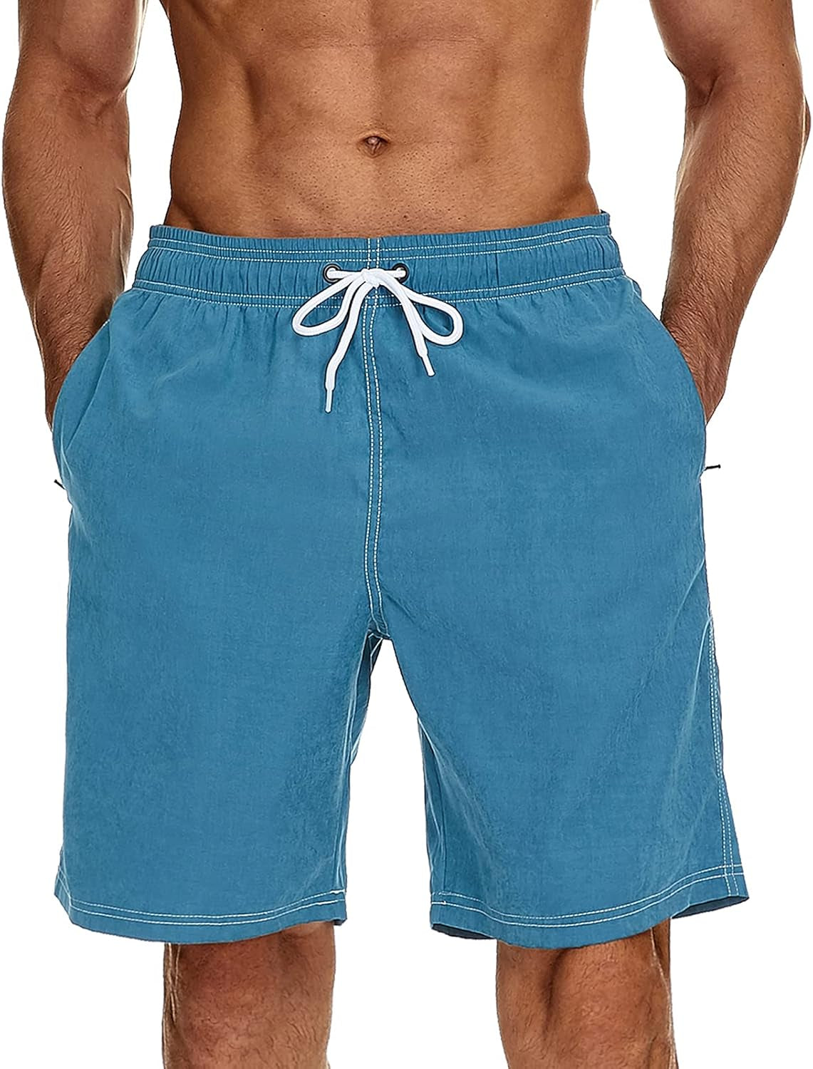 Mens 9" Swimming Trunks Quick Dry Swim Shorts Bathing Suit with Liner