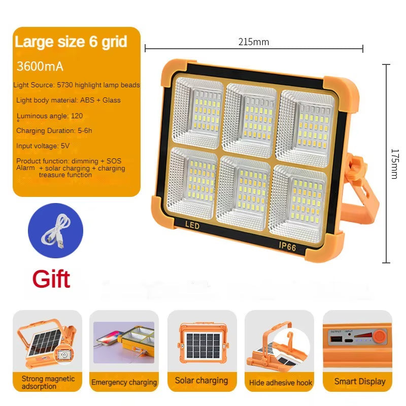 20000Mah Portable Solar Lantern LED Tent Light Rechargeable Lantern Emergency Night Market Light Outdoor Camping Bulb Lamp