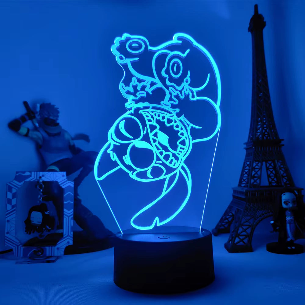 Lilo & Stitch Cartoon 7/16 Colors Creative 3D Lamp Anime Figure LED Night Lamp Touch Table Lamp Ornaments Kids Toys Gifts