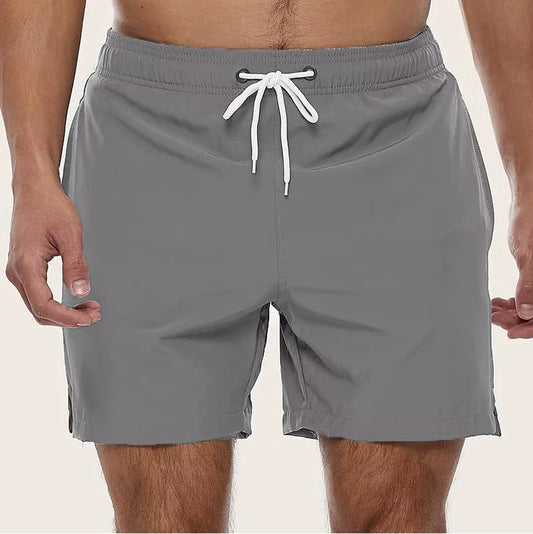 Men'S Swimming Shorts Quick Dry Drawstring Elastic Waist Design Surfing Water Sports Beach Swimming Shorts Summer