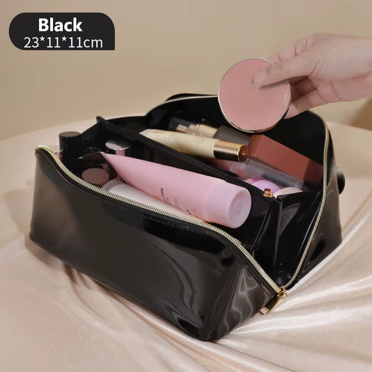 Clear Women Makeup Bag Large Capacity Pillow Travel Organizer Toiletry Storage Washbag Portable Ladies Cosmetic Zipper Bags