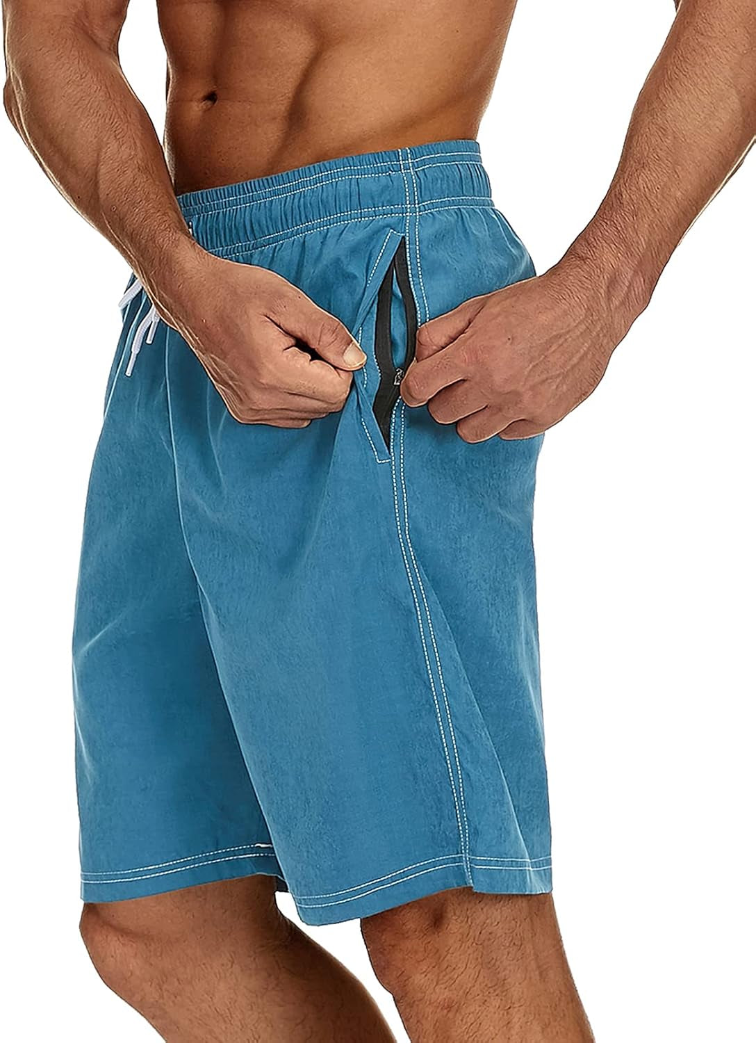 Mens 9" Swimming Trunks Quick Dry Swim Shorts Bathing Suit with Liner