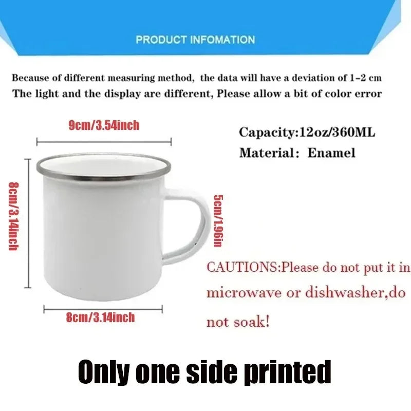 Creative Game Inspired Woman Face Enamel Mug Funny Man Enamel Coffee Mugs Cute Gamer Birthday Gift Back to School Decorate Cup