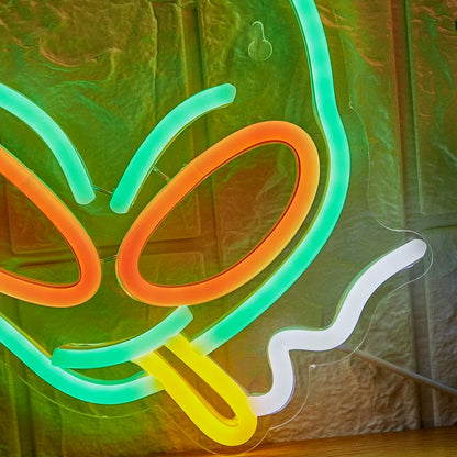 Chi-Buy LED Neon Alien Smoking Neon Signs Night Light 3D Wall Art & Game Room Bedroom Living Room Decor Lamp Signs