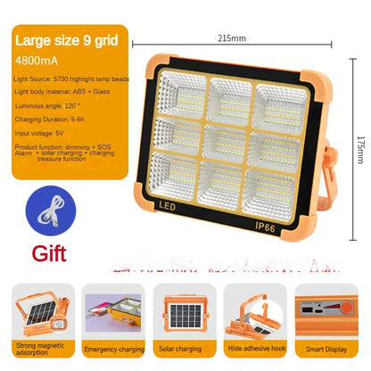 20000Mah Portable Solar Lantern LED Tent Light Rechargeable Lantern Emergency Night Market Light Outdoor Camping Bulb Lamp