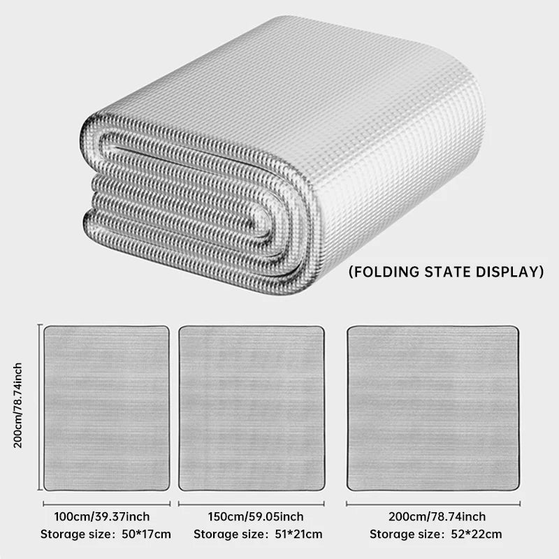 Outdoor Picnic Moisture-Proof Pad Double-Sided Thick Aluminum Film Waterproof Beach Mat Portable Tent Floor Mat Camping Mat